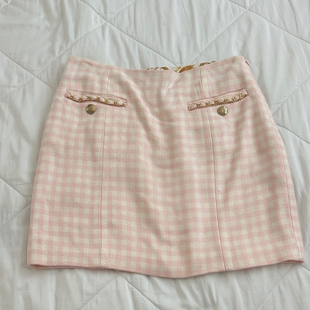 Pink Plaid Women's Skirt